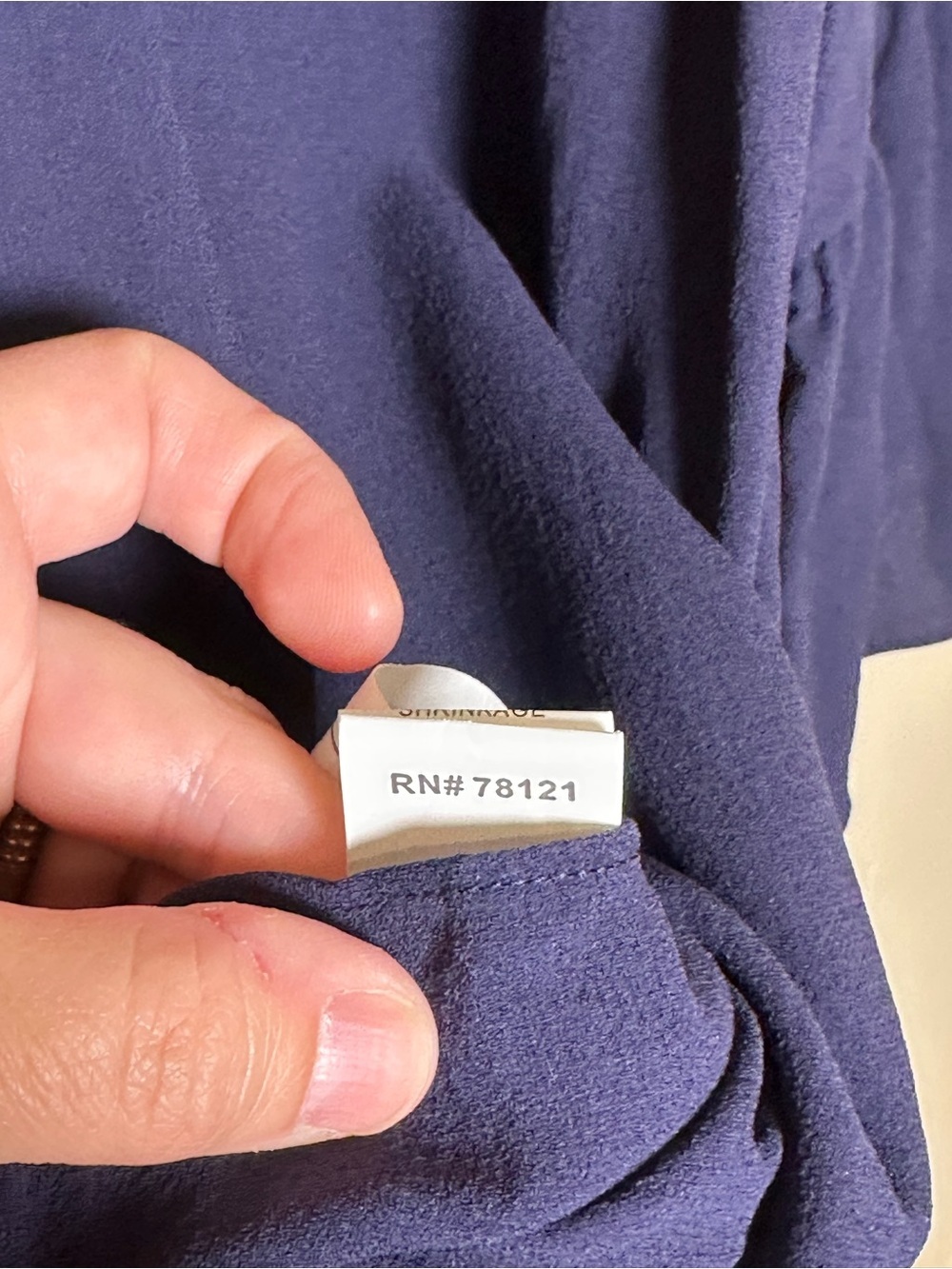 Eileen Fisher Womens Blouse Navy 100% Silk Georgette Crepe Bell Sleeve Sample S - Picture 6 of 9